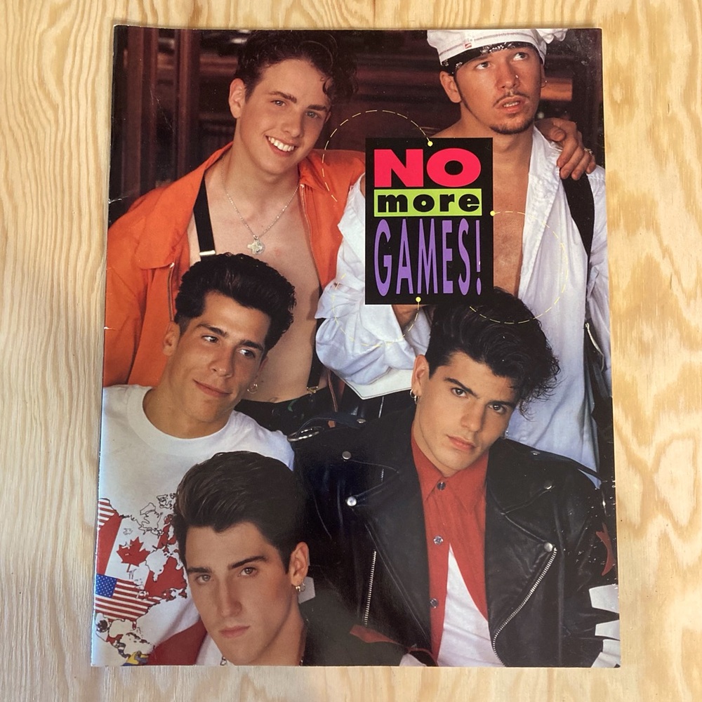 New Kids On The Block 1990 No More Games Concert Program